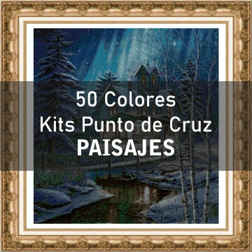 50 colores kits de punto de cruz de PAISAJES