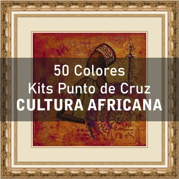 50 colores kits de punto de cruz de cultura africana