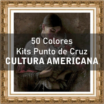 50 colores kits de punto de cruz de cultura americana
