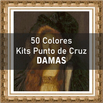 50 colores kits de punto de cruz de damas