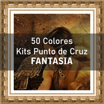50 colores kits de punto de cruz de fantasia