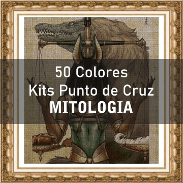 50 colores kits de punto de cruz de mitologia